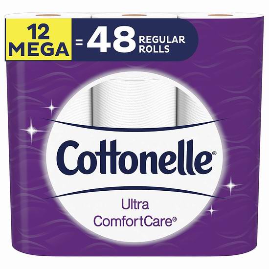  Cottonelle Ultra Comfortcare 12卷双层卫生纸 12.91加元包邮（相当于48卷）！24卷26.64加元
