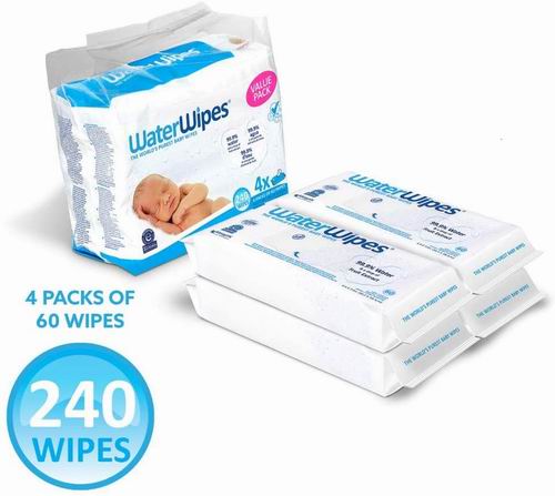  WaterWipes敏感婴儿湿纸巾 4×60张 12.91加元，原价 19.97加元