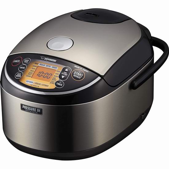  历史新低！Zojirushi 象印 NP-NWC10XB 5.5杯量 顶级压力炊煮 IH电磁加热电饭煲5.3折 398.99加元包邮！