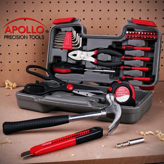  Apollo Precision Tools DT9706 家用工具39件套 25.72加元！
