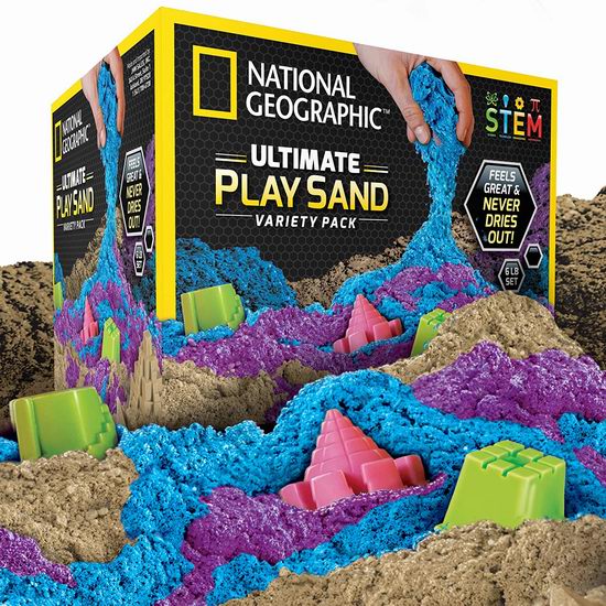  金盒头条：NATIONAL GEOGRAPHIC 国家地理 6磅 儿童创意彩色沙泥 31.99加元！