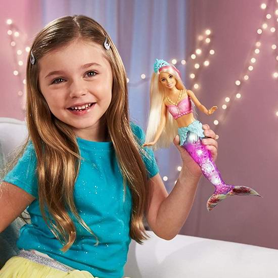  历史新低！Barbie Dreamtopia 12英寸 闪亮灯光 芭比娃娃 美人鱼5.2折 14加元！2款可选！