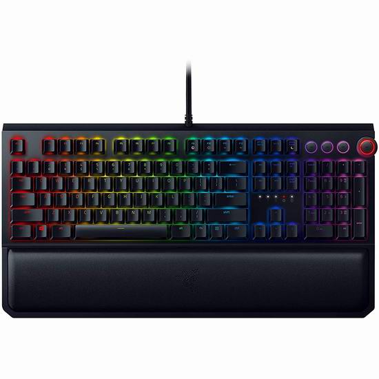  Razer 雷蛇 BlackWidow Elite 黑寡妇蜘蛛精英版 机械游戏键盘7.9折 180.84加元包邮！橙轴绿轴两款可选！