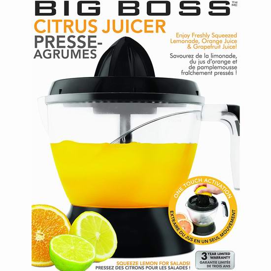  白菜价！Big Boss Citrus 压汁神器 手动柑橘榨汁器3折 10加元清仓！