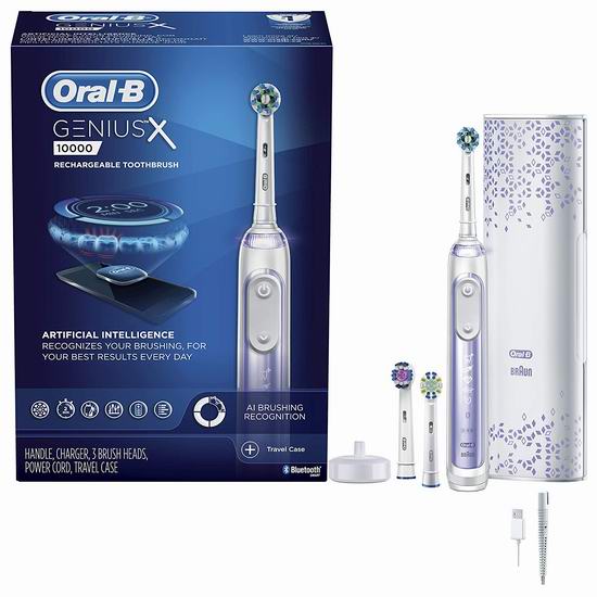  Oral-B Genius X 人工智能 电动牙刷 217.29加元（原价 319.99加元）！附送3个刷头！