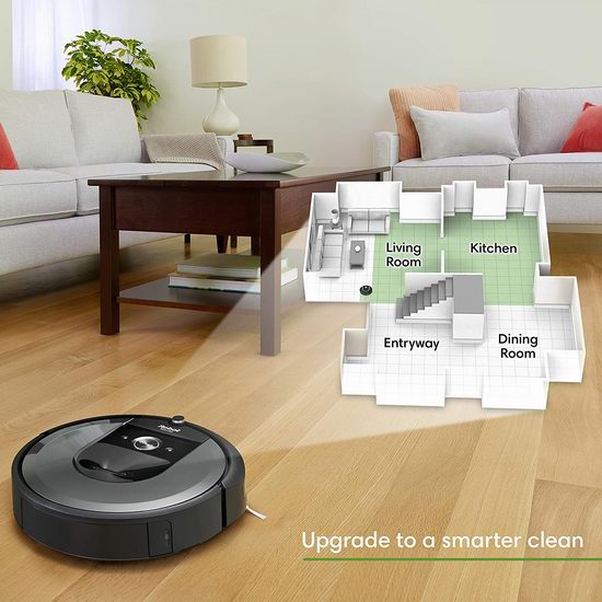历史最低价！iRobot Roomba i6+ 6550 智能扫地机器人6.5折 649.99加元包邮！带自动集尘充电座，自动倒垃圾！