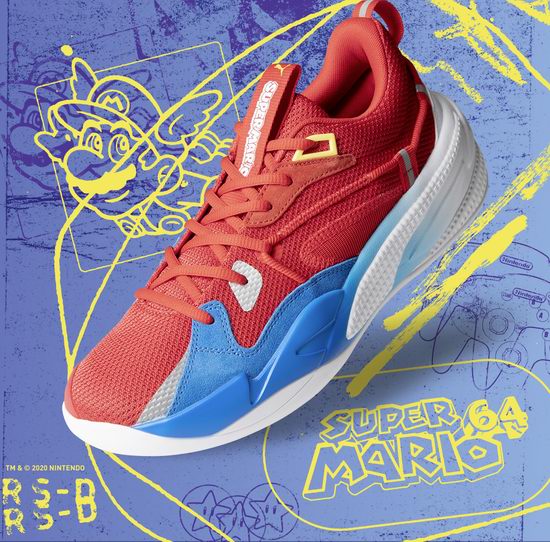  新品上市！PUMA RS-Dreamer Super Mario 64™ 任天堂马力欧限量版篮球鞋 115-135加元包邮！大童版仍有货！