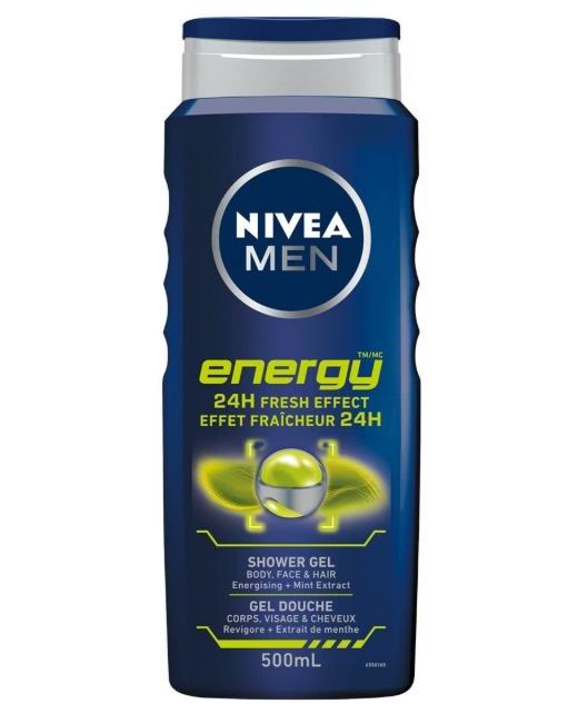  NIVEA 妮维雅 男士24H酷凉冰爽沐浴露 500毫升 2.83加元