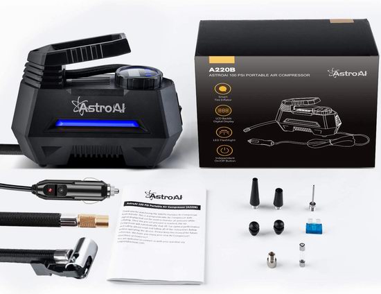 AstroAI 便携式车载电动充气泵5.9折 35.19加元限量特卖并包邮！4色可选！