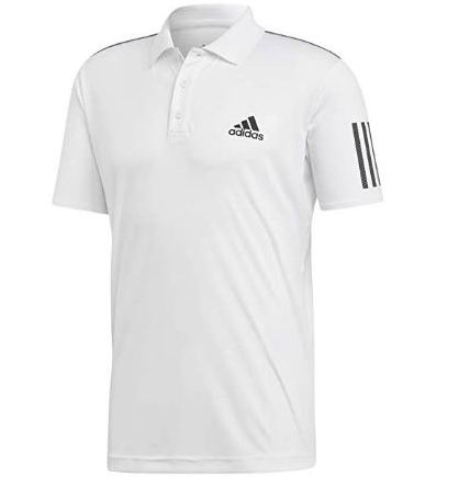  adidas男士三条杠Polo衫 19.88加元（M码），原价 43.18加元
