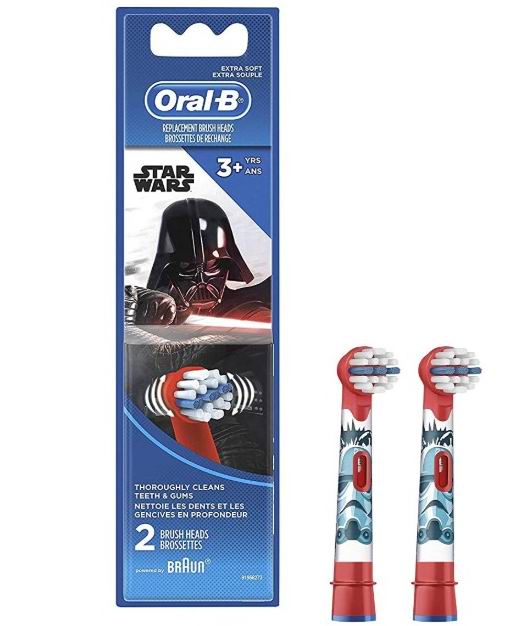  Oral-B Power 星球大战 儿童超柔软替换电动牙刷头 2支 14.7加元，原价 19.49加元