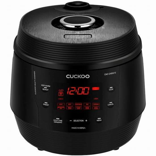  历史新低！Cuckoo 韩国福库 CMC-QAB501S 8合1 中英语音 多功能智能电压力锅 189.99加元包邮！