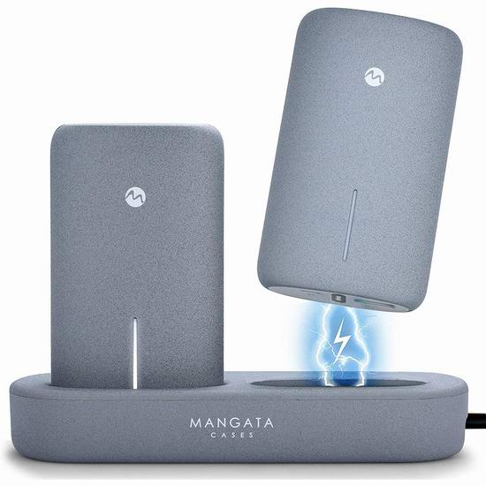  白菜价！历史新低！Mangata Orbit 5000mAh 充电宝2件套+无线充电基座套装3折 14.95加元清仓！