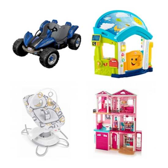  黑五头条：精选 Mattel、Fisher-Price、Barbie、Hot Wheels 等品牌儿童玩具、婴幼儿用品、摇椅、跳跳椅等6折起！
