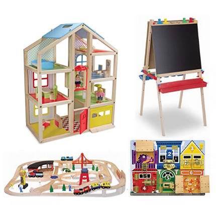  精选 Melissa & Doug 天然实木玩具、益智玩具、过家家玩具、画架等5.6折起优惠