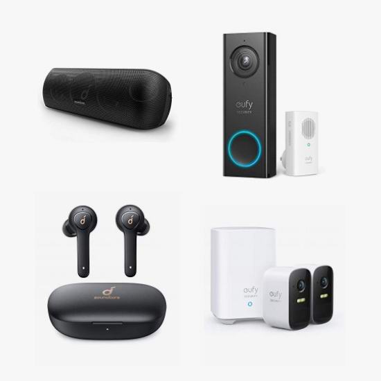  网购周头条：精选 Anker、Eufy、Soundcore 品牌可视门铃、真无线耳机、蓝牙音箱、USB充电器、无线充电板、充电宝、宝宝监护器、安防监控系统等5.7折起！