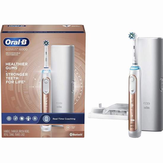  金盒头条：历史最低价！Oral-B Genius 6000 专业护理 蓝牙智能电动牙刷5折 99.99加元包邮！