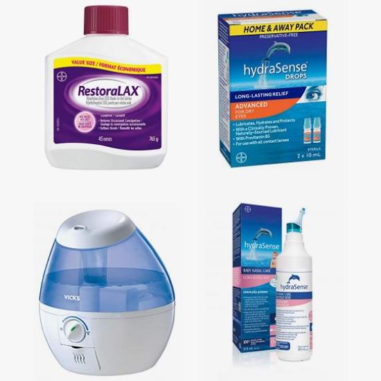  网购周头条：精选 hydraSense、Sunbeam、Bayer、OMRON 成人儿童天然海洋生理盐水鼻腔喷雾、眼药水、血压计、电热理疗垫、加湿器等6.1折起！