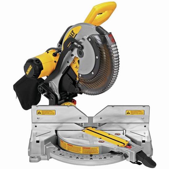  DEWALT 得伟 DWS716XPS 15安培 12英寸双斜面滑动专业复合斜切锯 479加元包邮！HomeDepot同款629加元！