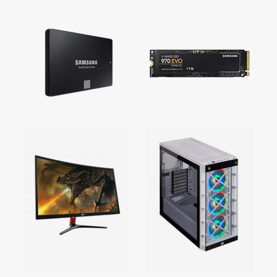  网购周头条：精选 Samsung、Corsair、MSI 等品牌固态硬盘、CPU、内存条、显示器、主板、机箱、电源 等台式机配件6.8折起！