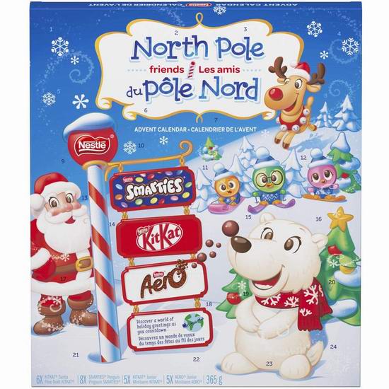  NESTLÉ 圣诞倒数日历 巧克力糖果套装 6.5加元（原价 12.99加元）！
