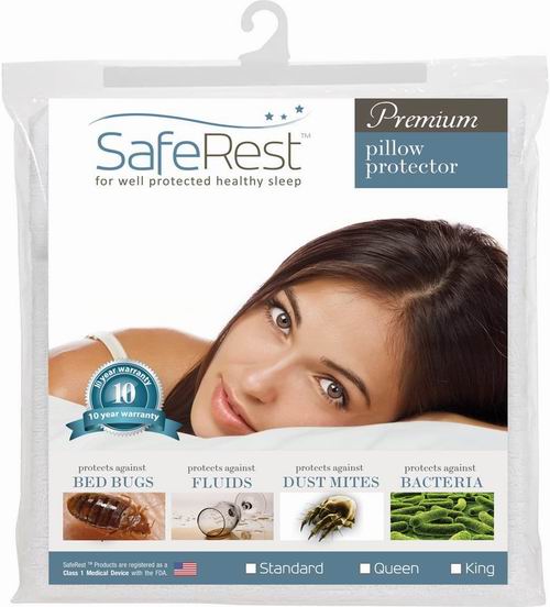  SafeRest高级防过敏防虫防水床垫保护套 13.95-15.95加元（King、Queen 、Standard Size）