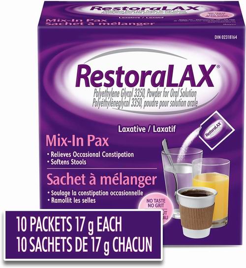  RestoraLAX 通便排毒冲剂 10小袋 11.38加元，原价 14.47加元