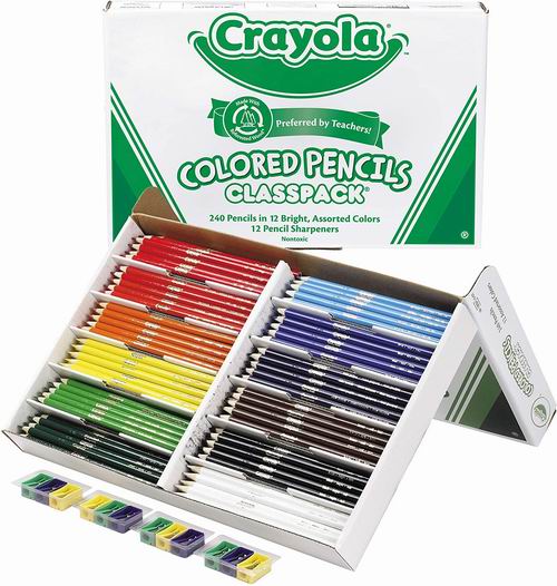 Crayola 绘儿乐 彩色铅笔240支装 7.4折 37.2加元，原价 49.99加元，包邮