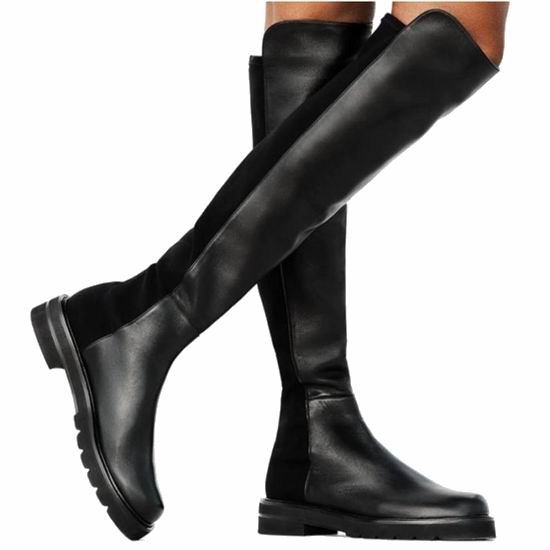  明星爆款 Stuart Weitzman 5050 女式时尚平底过膝长靴（8码）5.4折 481.64加元包邮！
