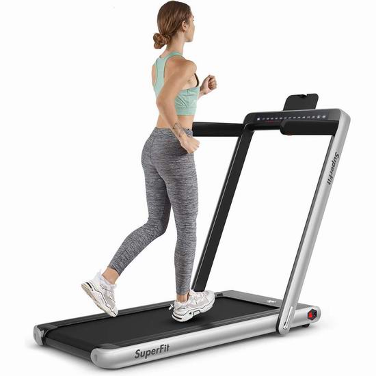  Goplus 2.25马力 跑步/步行 二合一 可折叠跑步机 599.99加元包邮！