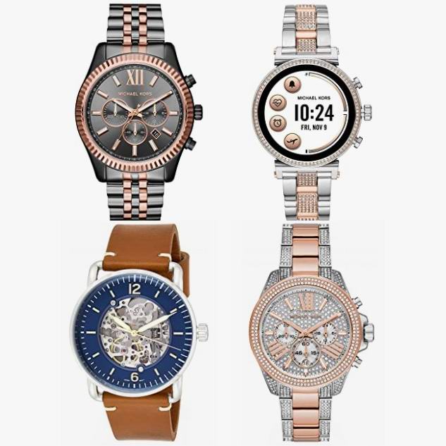  节礼周头条：精选 Michael Kors、Fossil、Diesel 等品牌时尚手表、智能手表5.3折起！