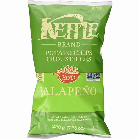  Kettle Chips Jalapeno 墨西哥辣椒味薯片220克装5折 2加元！