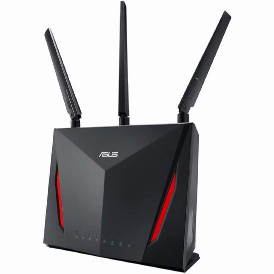  Asus RT-AC86U/CA  双频千兆 智能无线路由器6.5折 149.99加元包邮！