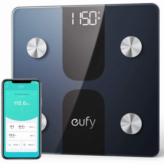  eufy by Anker C1 智能蓝牙无线 体脂/体重秤 39.99加元限量特卖并包邮！