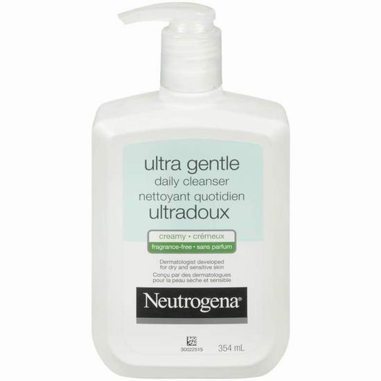  Neutrogena 露得清 Ultra Gentle 超温和配方 洗面奶354毫升 9.47加元（原价 12.47加元）