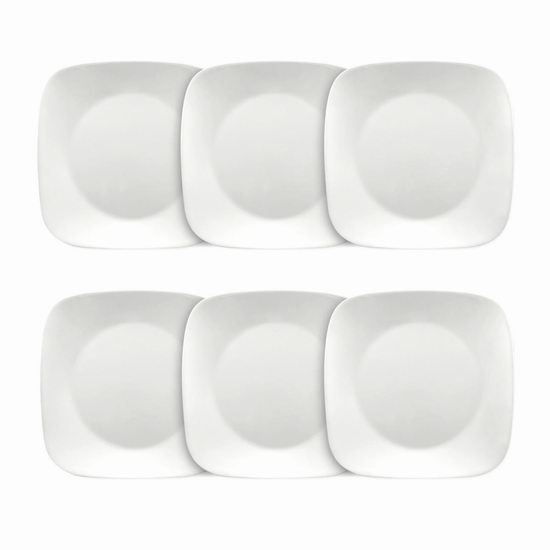  历史新低！Corelle 康宁 Square Luncheon 8.75英寸 方形餐盘6件套 18.54加元！