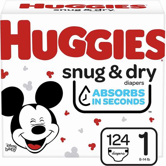  Huggies 好奇 Snug & Dry 婴幼儿纸尿裤（Size 1-4）18.98加元包邮