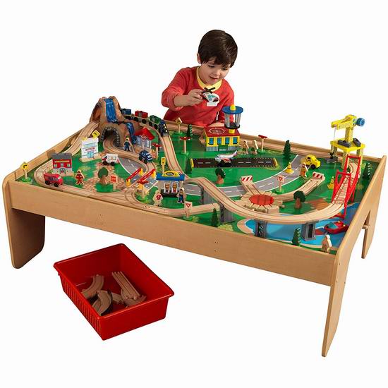  KidKraft 17850 瀑布高山火车轨道玩具+游戏桌7.3折 177.99加元包邮！会员专享！