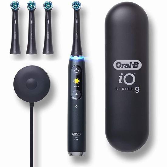  Oral-B 欧乐B iO Series 9 顶级iO微震 智能电动牙刷/云感刷专业版 299.97加元（原价 379.97加元 ）！配送4刷头！3色可选！