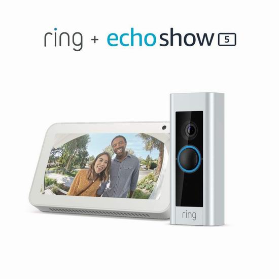  历史新低！Ring Pro 第二代1080P全高清WiFi智能门铃 199.99加元包邮！送价值99.99加元Echo Show 5智能显示器！