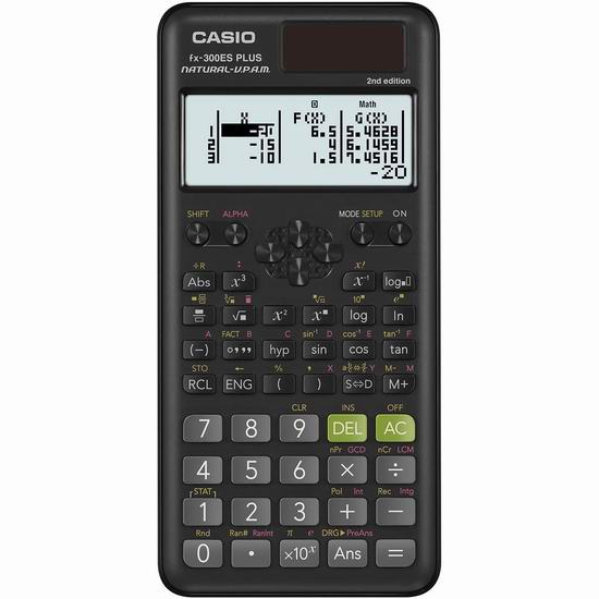  历史最低价！Casio 卡西欧 FX-300ESPLUS2 太阳能科学计算器4折 8加元！