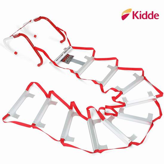  Kidde 468193 Kl-2S 13英尺/4米 便携式梯子/火灾逃生梯7.5折 59.84加元包邮！