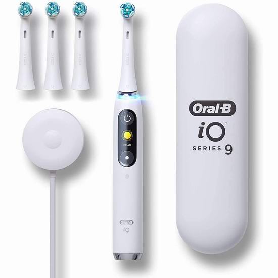 Oral-B 欧乐B iO Series 9 顶级iO微震 智能电动牙刷/云感刷专业版 299.97加元（原价 379.97加元 ）！配送4刷头！3色可选！