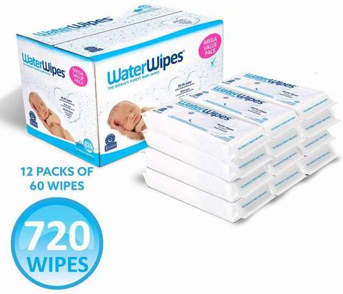  WaterWipes 婴儿湿巾 清洁敏感小屁屁  12包×60张 43.19加元（原价 57加元）+包邮！
