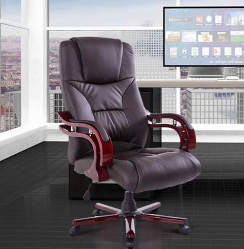  HOMCOM 360度旋转PU实木高背办公电脑桌椅 174.99加元，原价 339.99加元，包邮