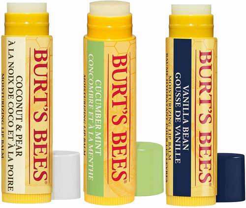  Burt's Bees 小蜜蜂100% 天然保湿唇膏 3支 11.47加元