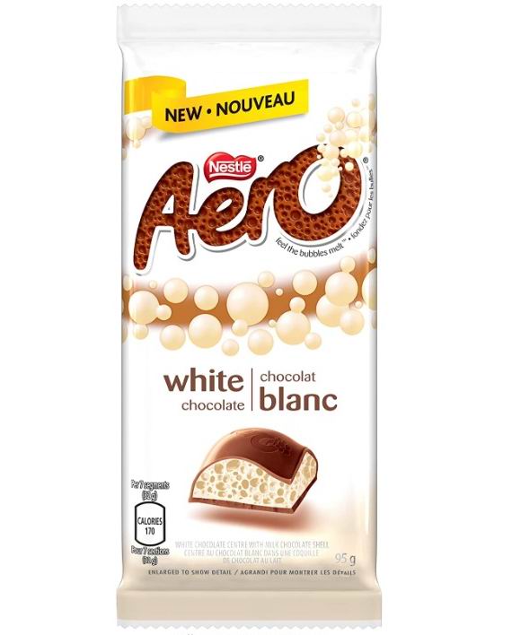  Nestle AERO 牛奶白巧克力 1.98加元