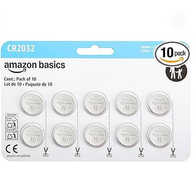  AmazonBasics CR2032 3V 锂纽扣电池10件套 10.83加元（原价 14.19加元）