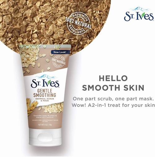  St. Ives 二合一燕麦磨砂膏 + 面膜  5.01加元