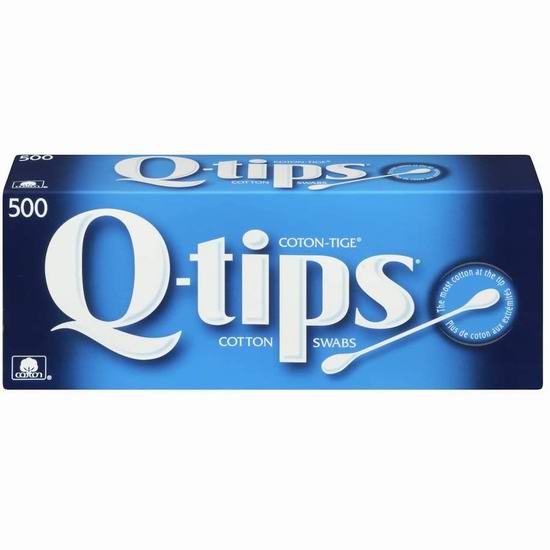  Q-Tips Cotton Swabs 棉签（500支） 3.88加元！